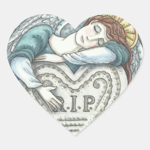 LOVING GUARDIAN ANGEL CEMETERY STICKERS Hrt SHEET