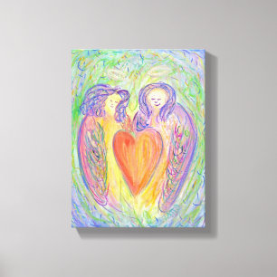 Loving Guardian Angels Art Wrapped Canvas Painting
