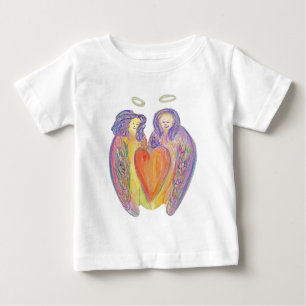 Loving Guardian Angels Heart Art Kid's T-Shirts