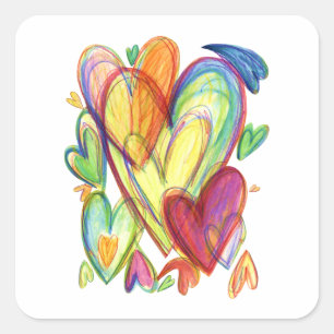 Loving Healing Hearts Art Custom Decal Stickers