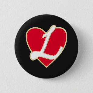 Loving heart 6 cm round badge