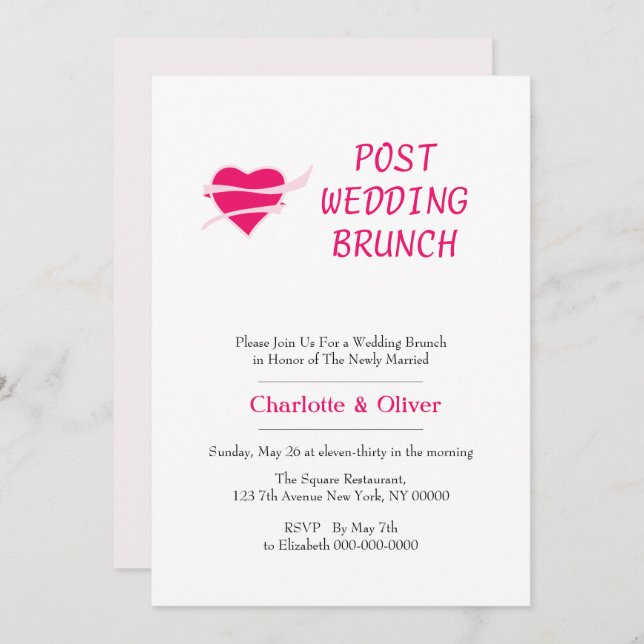 Loving Heart Invitation (Front/Back)