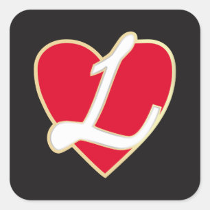 Loving heart square sticker