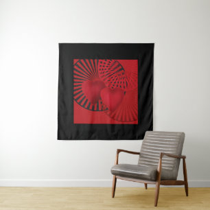 Loving heart tapestry