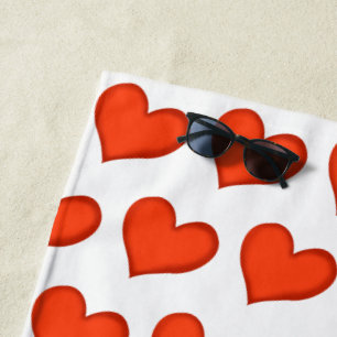 Loving Hearts Beach Towel