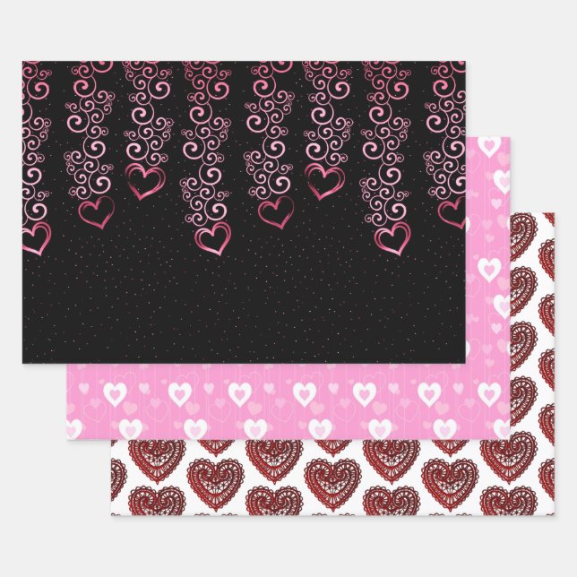 Loving Hearts Collection Wrapping Paper Sheet (Set)