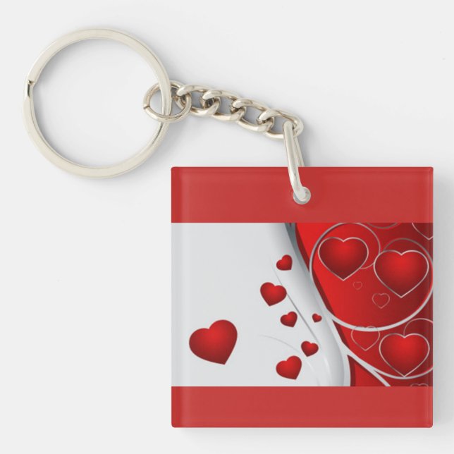 **LOVING HEARTS**  **KEYCHAIN** KEY RING (Front)