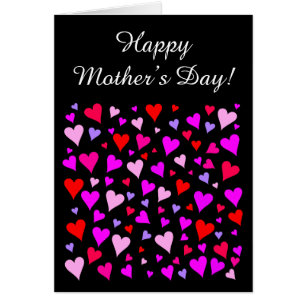 Loving Hearts Pattern + "Happy Mother’s Day!" Card