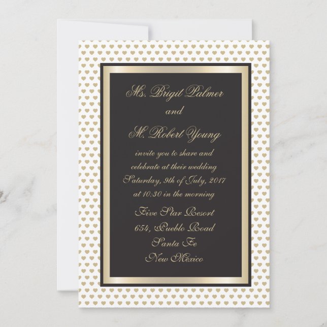 Loving Hearts Wedding Stationery Invitation (Front)