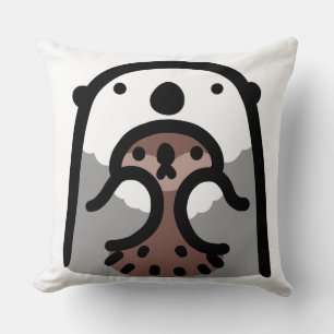 Loving her baby otter cushion