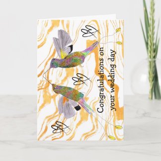 Loving Hummingbirds Congrats on your wedding day Card
