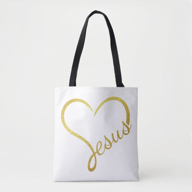 Loving Jesus Large Shoulder Tote (Front)