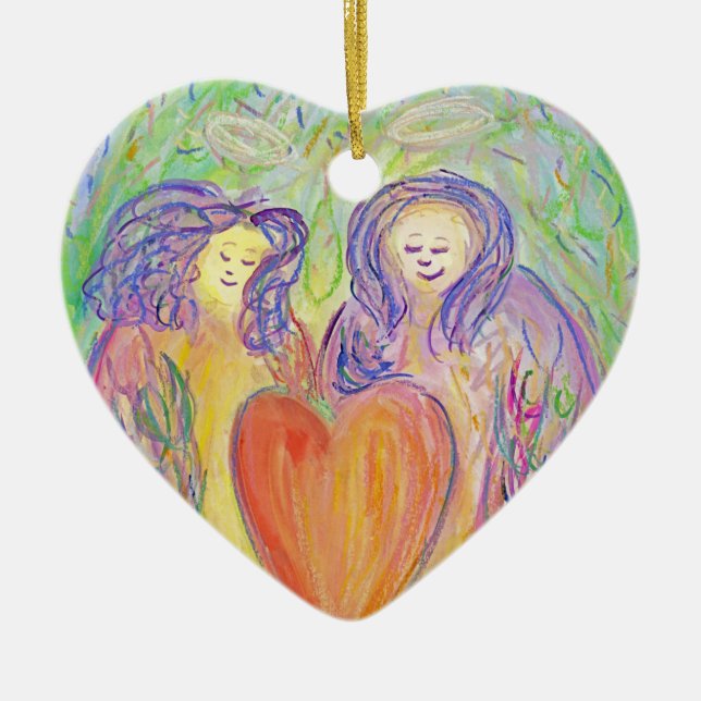 Loving Kind Guardian Angels Holiday Gift Ornament (Front)