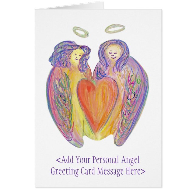 Loving Kindness Guardian Angels Art Greeting Cards (Front)