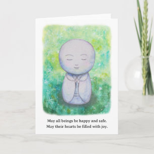 Loving Kindness Jizo Meditation Buddhist Holiday Card