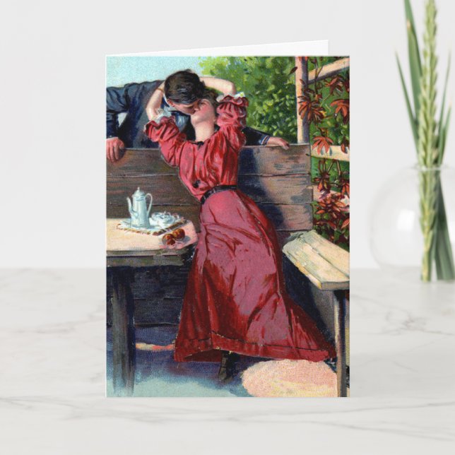 Loving Kiss Valentine Card (Front)