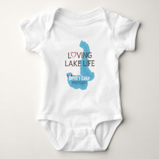 Loving Lake Life, Devil's Lake, Michigan Baby Bodysuit