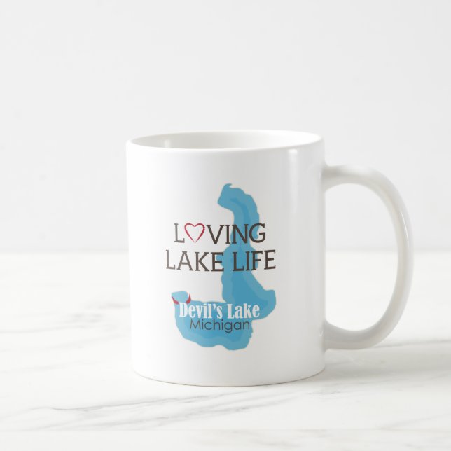 Loving Lake Life, Devil's Lake, Michigan Coffee Mug (Right)