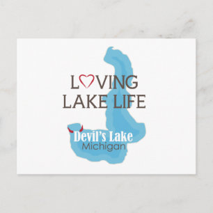 Loving Lake Life, Devil's Lake, Michigan Postcard