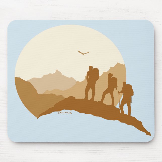 Loving Life Outdoor Hiking with Friends Mousepad (Front)