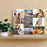 Loving Life with You 7 Photo Collage - Rustic Wood Canvas Print<br><div class="desc">Rustic wrapped canvas which you can personalise with 7 of your favourite photos. The template is set up ready for you to add your photos, working clockwise from the top left. Your photos are set against a country wood look background, which is visible on the sides of the frame. The...</div>