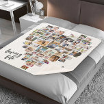 Loving Life with You Heart Shaped 51 Photo Collage Sherpa Blanket<br><div class="desc">Heart Shaped photo collage with 51 of your favourite photos and lettered with loving life with you. The photo template is set up to automatically display your photos in a heart shape. The collage uses vertical, square and landscape photos. If you have any problems with picture placement, try cropping to...</div>