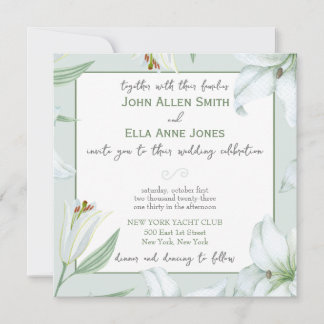 Loving Lillies Wedding Invitation