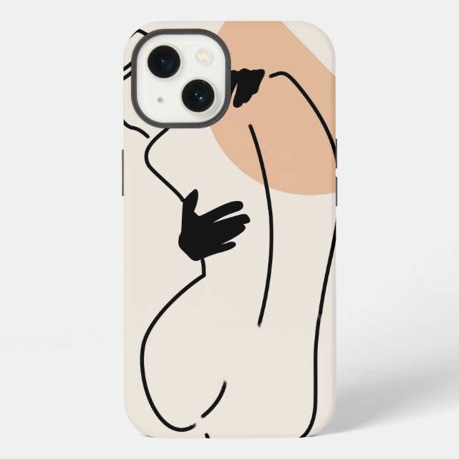 Loving Line Art iPhone Case (Back)