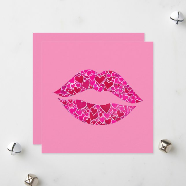 Loving Lips 01 Holiday Card (Front/Back In Situ)