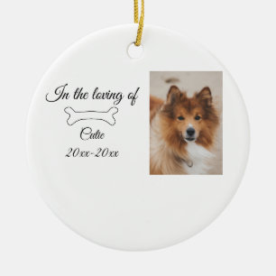 loving memorial keepsake funeral add pet name phot ceramic tree decoration