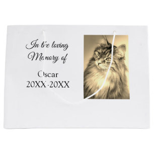 loving memorial keepsake funeral add pet name phot large gift bag