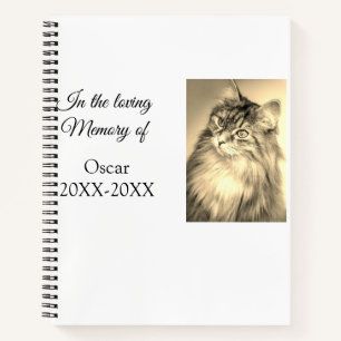 loving memorial keepsake funeral add pet name phot notebook