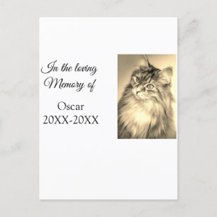 loving memorial keepsake funeral add pet name phot postcard