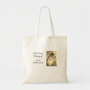loving memorial keepsake funeral add pet name phot tote bag