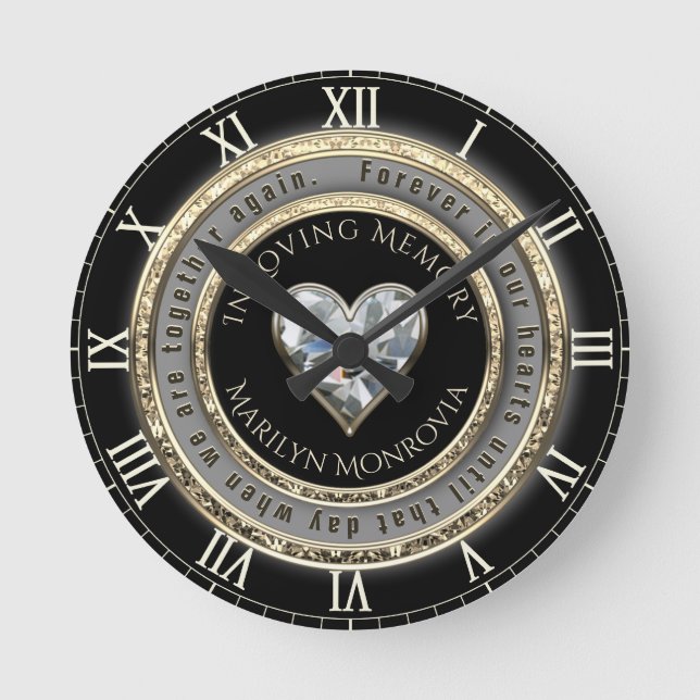 Loving Memorial Round Clock (Front)