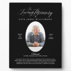 Loving Memory Black Photo Memorial Keepsake