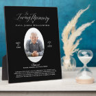 Loving Memory Black Photo Memorial Keepsake