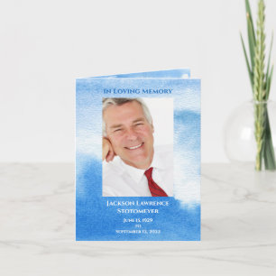 Loving Memory Celebration Memorial Photo Thank You Note Card