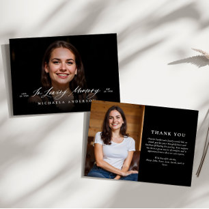 Loving Memory Celebration of Life/Funeral/Memorial Thank You Card