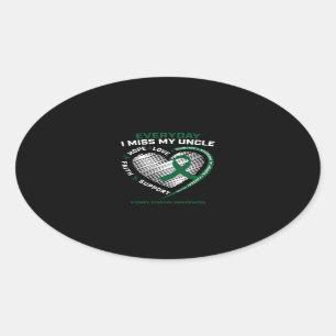 Loving Memory Gifts Miss My Uncle Kidney Disease Oval Sticker