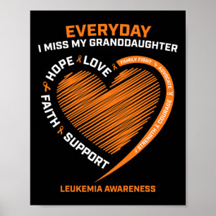 Loving Memory Granddaughter Leukaemia Awareness  Poster
