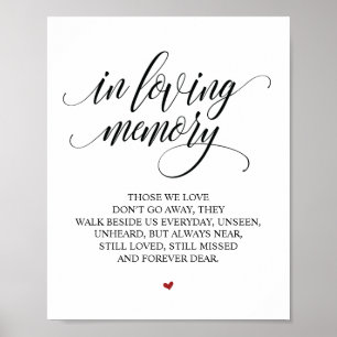 Loving Memory In Our Heart Memorial Sign