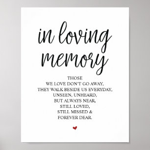 Loving Memory In Our Heart Memorial Sign