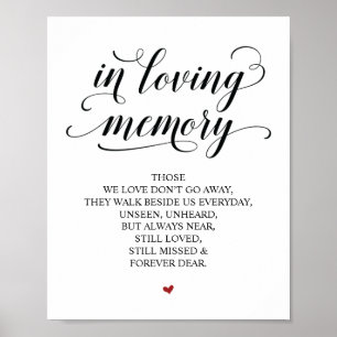 Loving Memory In Our Heart Memorial Sign