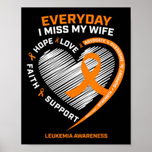 Loving Memory In Remembrance Of My Wife Leukaemia Poster