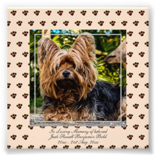 Loving Memory Jack Russell PHOTO Named Keepsake