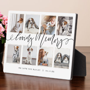 Loving Memory   Modern Pet Memorial Photo Collage Plaque