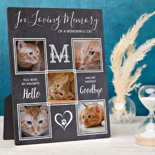 Loving Memory Personalised Cat Pet Photo Memorial Plaque