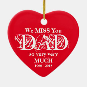 Loving Memory Personalised Dad Christmas Ornament