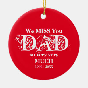 Loving Memory Personalised Dad Memorial Ornament